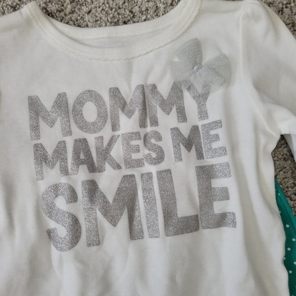 Carter's Mommy Makes Me Smile Pants Long Sleeve Set 24M NWT - Picture 4 of 8